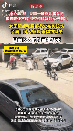 ！右腿打了13针未找到主人回应开元棋牌女子推婴儿车遭恶狗撕咬(图2)